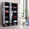 Portable Plastic Wardrobe 4 column