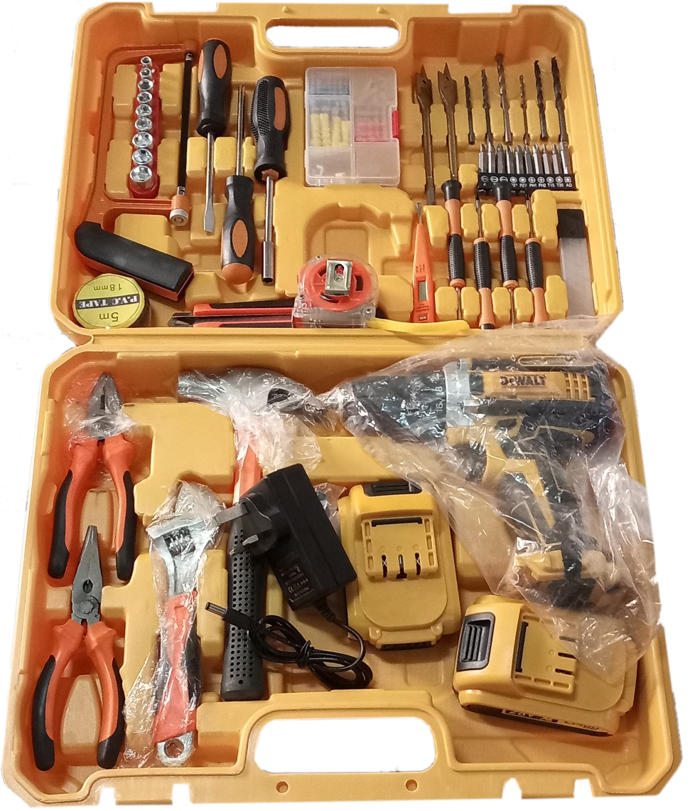 DEWALT 28V Cordless Electric Drill Tool Set WITH 2 Batteries