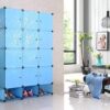 Portable Plastic Wardrobe 4 column