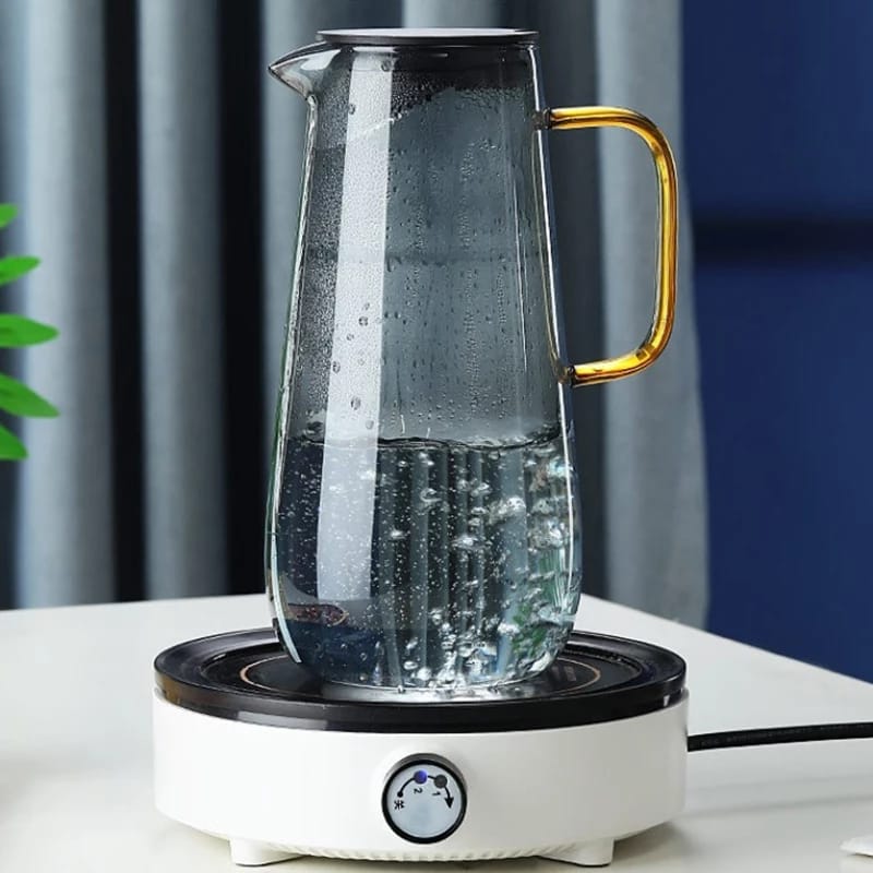 Nordic style heat resistant glass kettle with a lid*