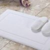 Cotton Plain White Bath Mat