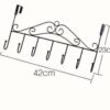Heavy gauge behind the door 7 hooks hanger n