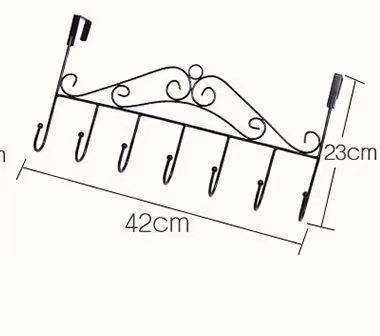 Heavy gauge behind the door 7 hooks hanger n