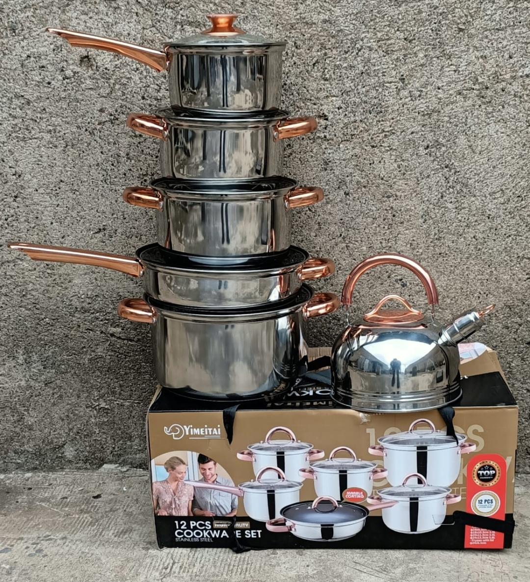 12pc stainless cookware ym