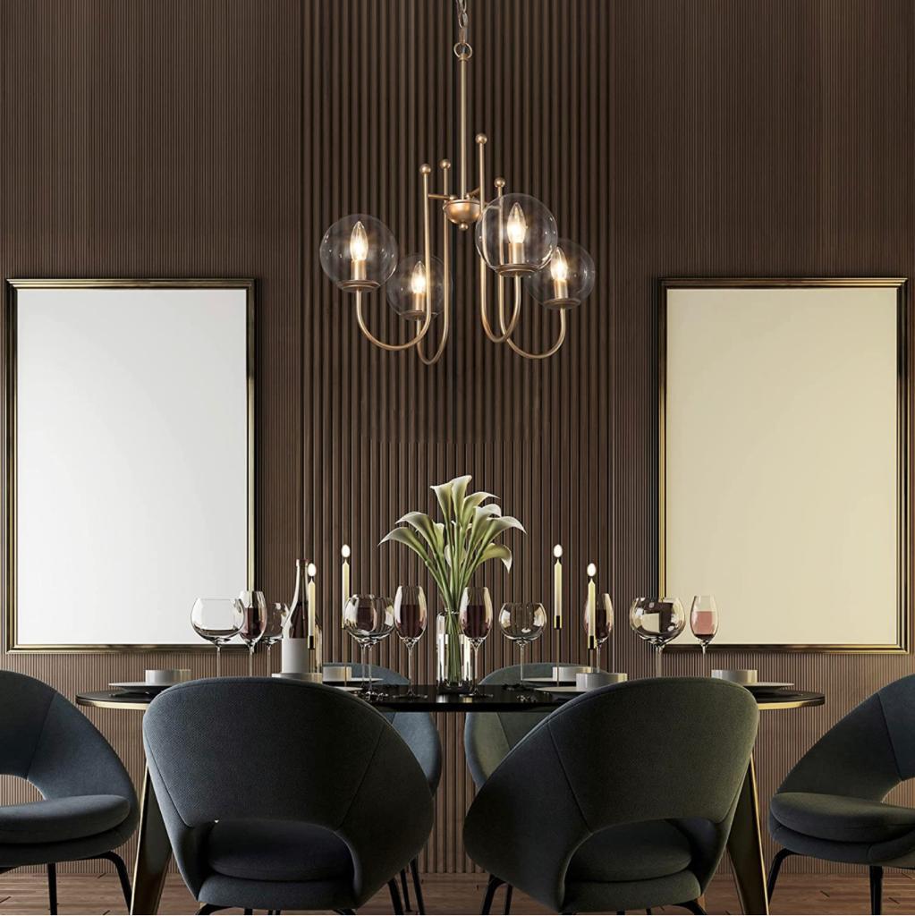 Large Globe, Brass Pendant Light Fixtures