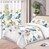 Duvet cover with curtains