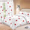 Duvet cover with curtains