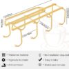 OVER THE SHELF GOLD HOOKS