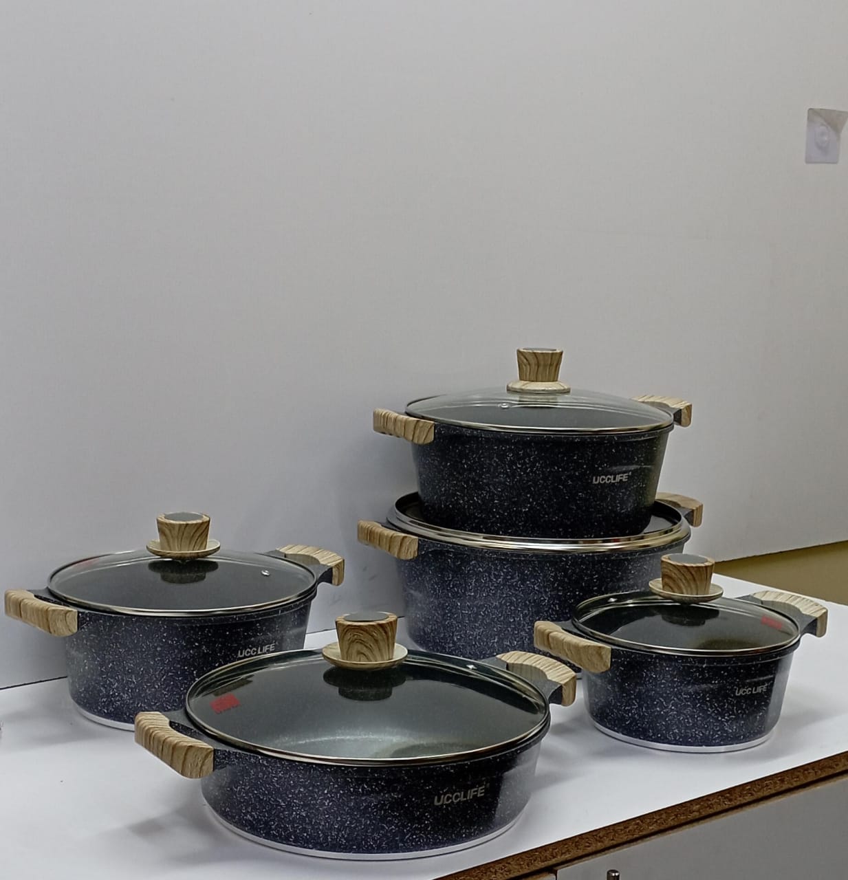 15PCS QUALITY GRANITE COOKWARE SET