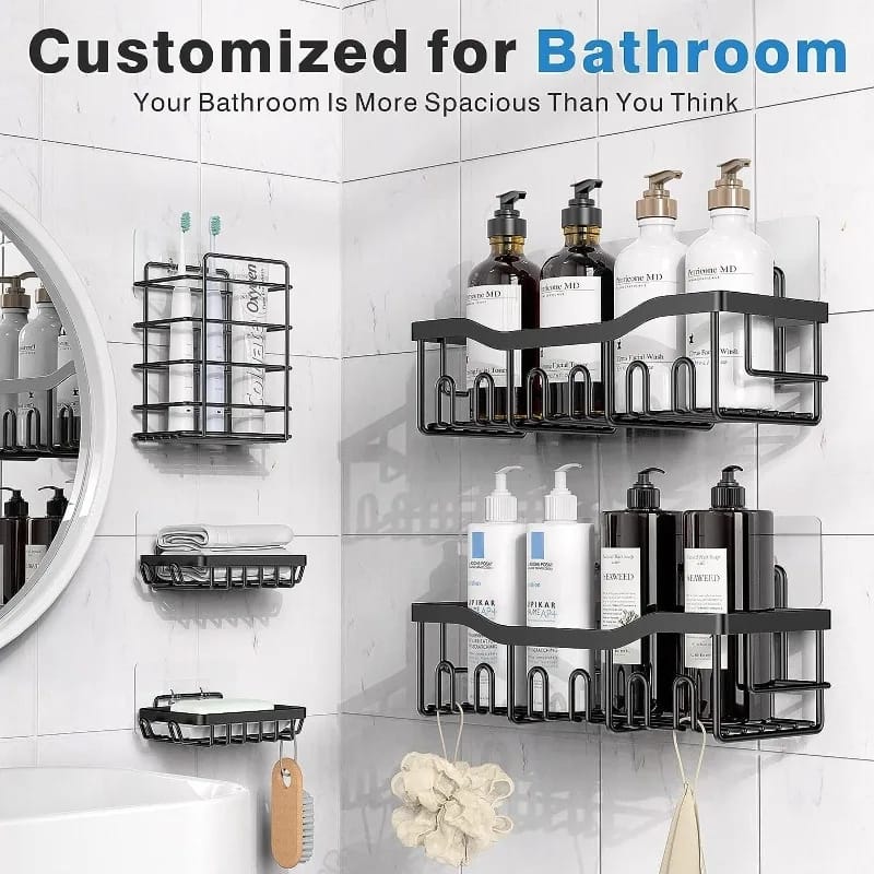 5pcs set Shower caddy shelf/Bathroom organizer