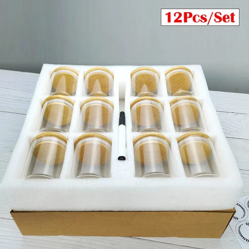 IMG-20240614-WA0044(2) 12pcs Round Glass spice jar set