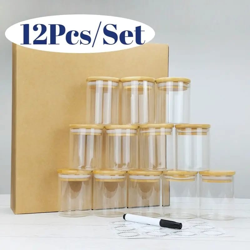 IMG-20240614-WA0046(3) 12pcs Round Glass spice jar set