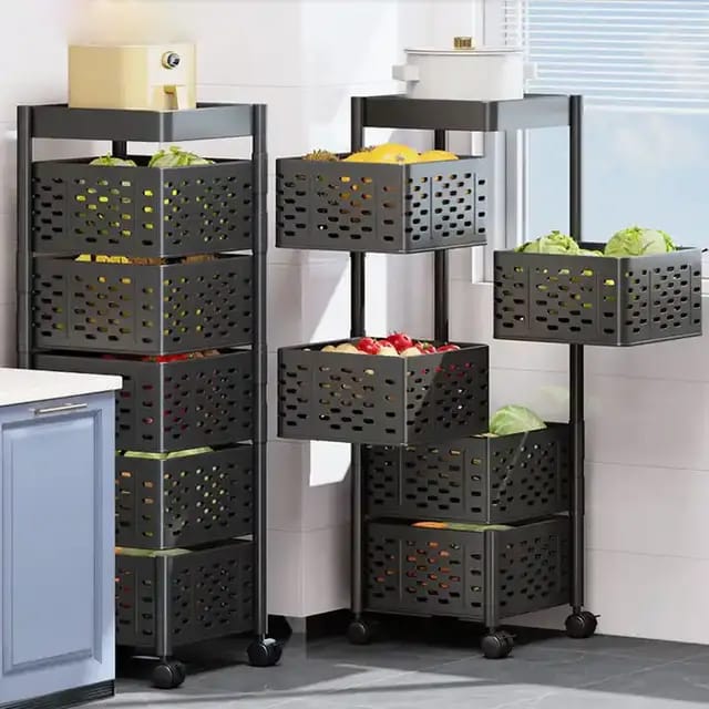 5Tier Square Multi-layer Basket Storage Rack