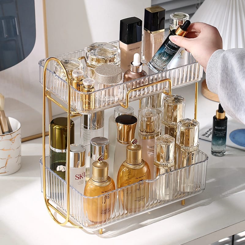 IMG-20240708-WA3983 Acrylic Double layer cosmetic organizer