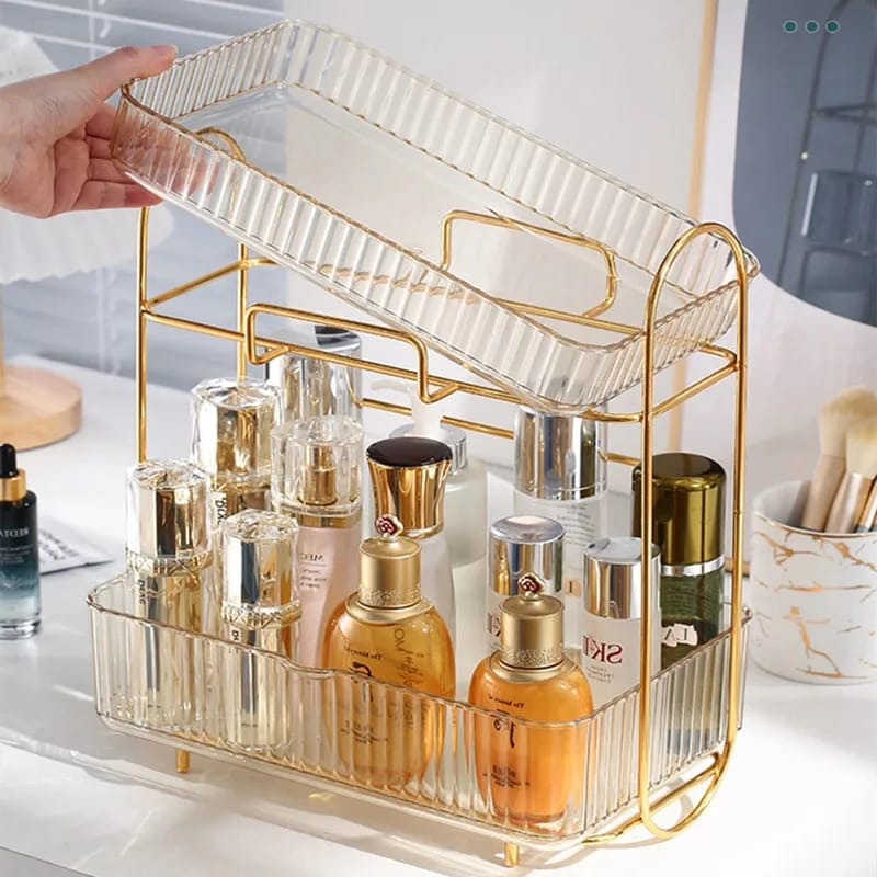 IMG-20240708-WA3984 Acrylic Double layer cosmetic organizer