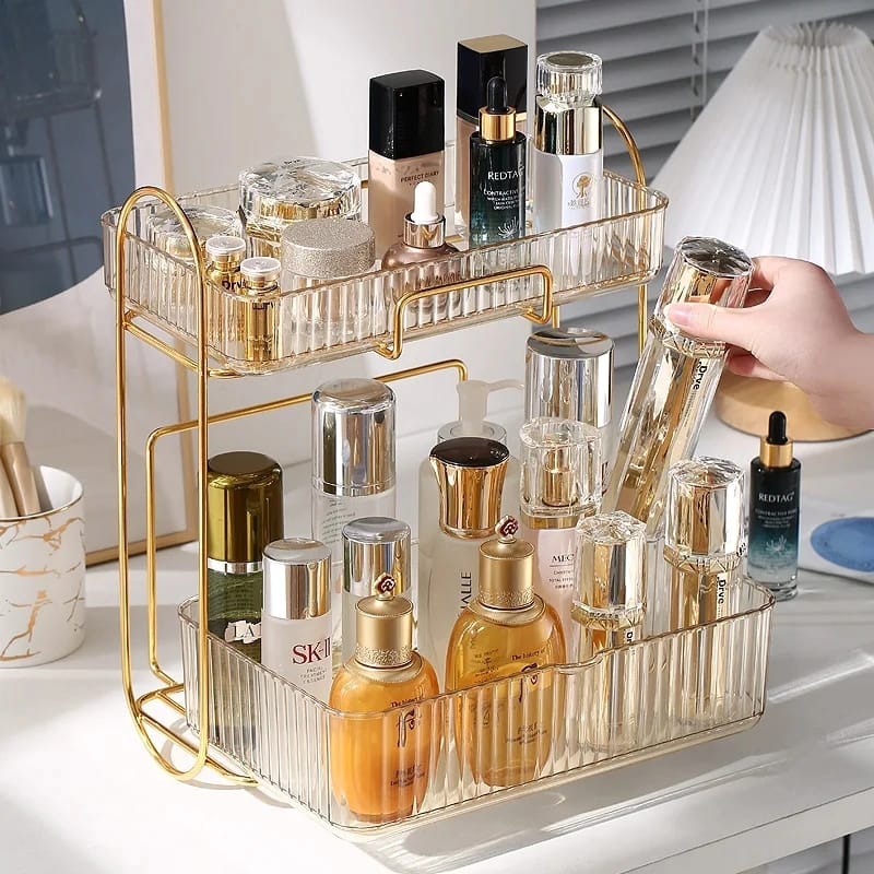 IMG-20240708-WA3985 Acrylic Double layer cosmetic organizer