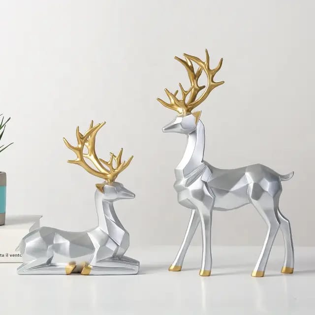 2pcs golden deers Set