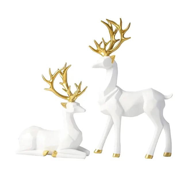 2pcs golden deers Set