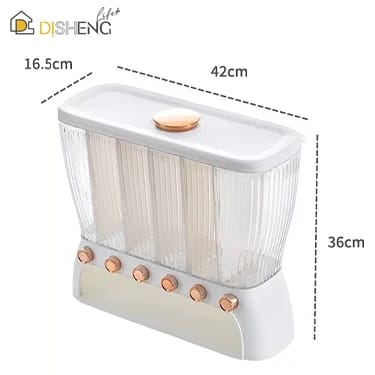 IMG-20240803-WA0323 Acrylic Partitioned Rice/Cereal Dispenser