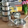 15 pcs Induction Base Stainless Steel Cookware set