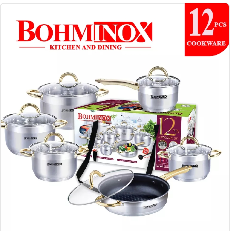 12pieces Stainless cookware